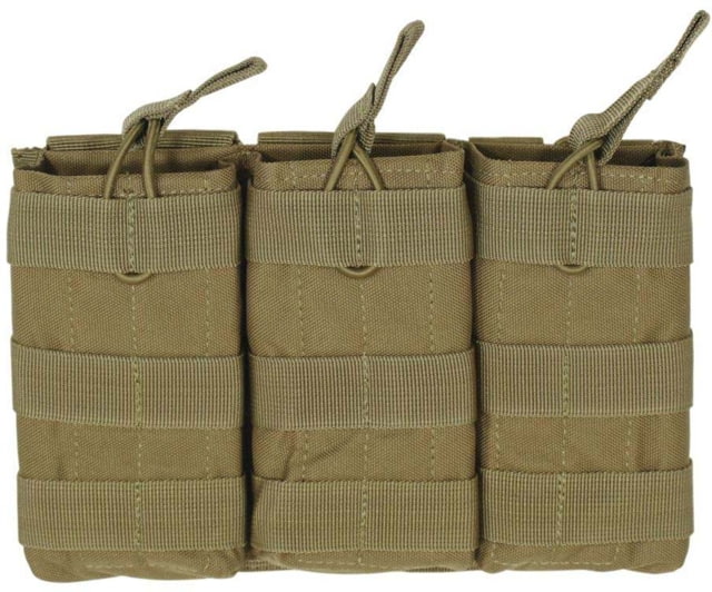 Voodoo Tactical M4/M16 Open Top Mag Pouch W/ Bungee System - Triple Coyote - Voodoo Tactical