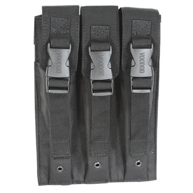 Voodoo Tactical MP5 Mag Pouch Triple Black - Voodoo Tactical