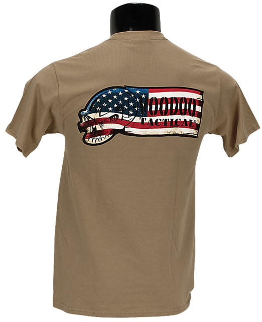 Voodoo Tactical Patriot Banner Ribbon Logo T-Shirt - Mens Sand Medium