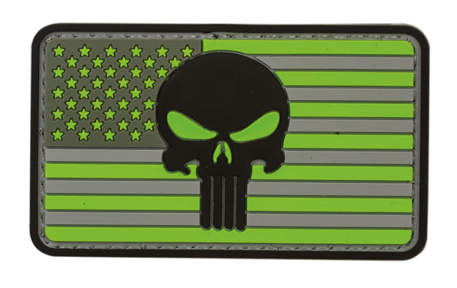 Voodoo Tactical Punisher Flag Patch Hi-Viz Green/Gray - Voodoo Tactical