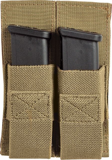 Voodoo Tactical Removable Pistol Mag Pouch Double Coyote - Voodoo Tactical