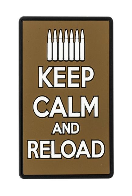 Voodoo Tactical Rubber Patch - Keep Calm And Reload Coyote - Voodoo Tactical