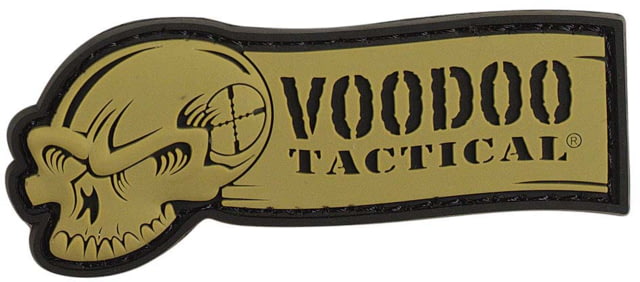 Voodoo Tactical Rubber Patch Ribbon Logo Coyote - Voodoo Tactical