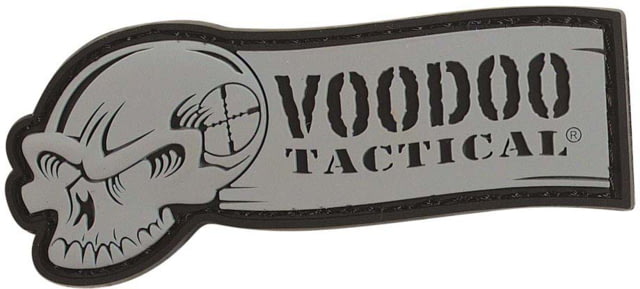 Voodoo Tactical Rubber Patch Ribbon Logo Gray - Voodoo Tactical