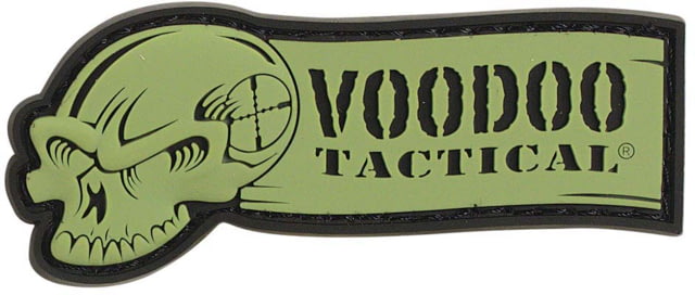 Voodoo Tactical Rubber Patch Ribbon Logo OD Green - Voodoo Tactical