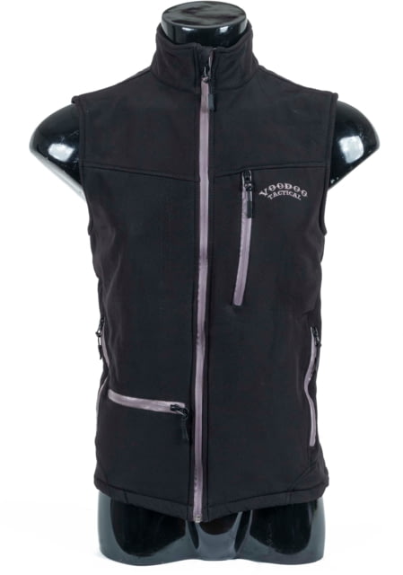 Voodoo Tactical Softshell Zip Front Vest w/Logo - Mens Black Small