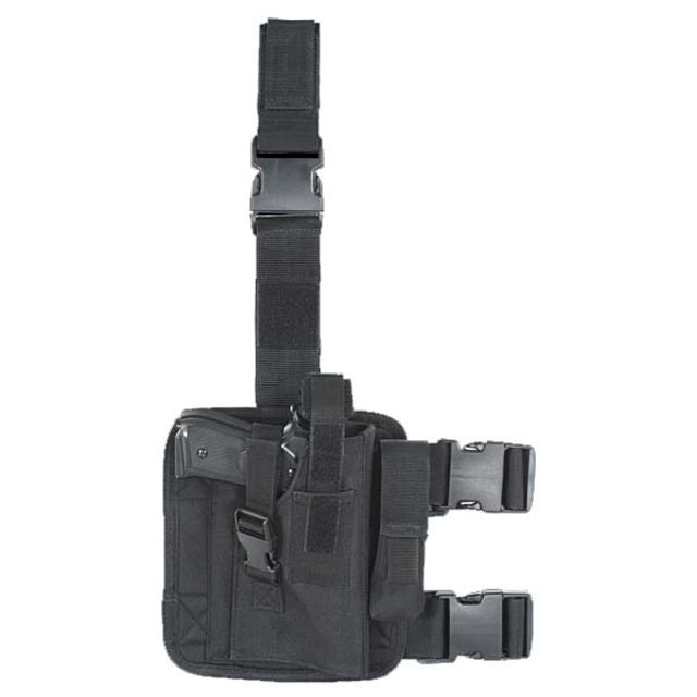 Voodoo Tactical Tactical Drop Leg Holster Universal Right Hand Black - Voodoo Tactical