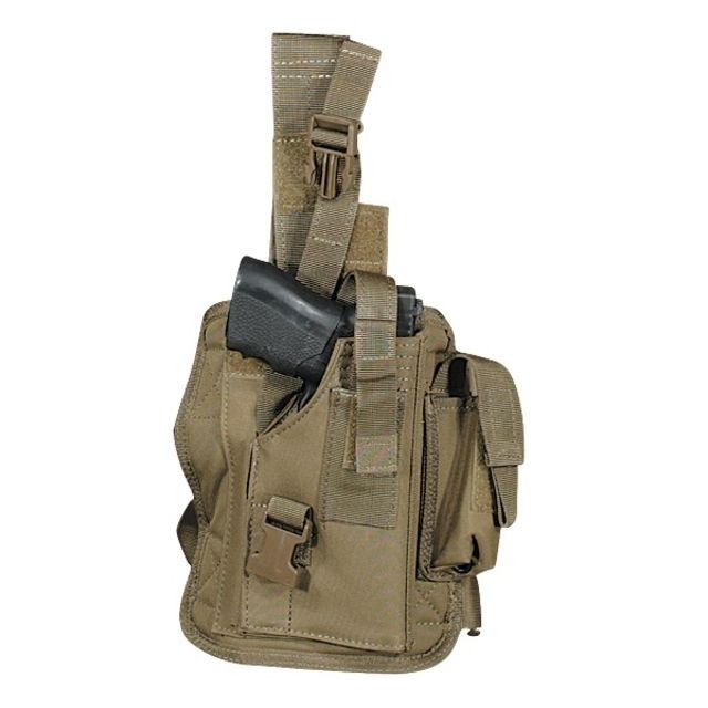 Voodoo Tactical Drop Leg Holster Universal Right Hand Coyote - Voodoo Tactical