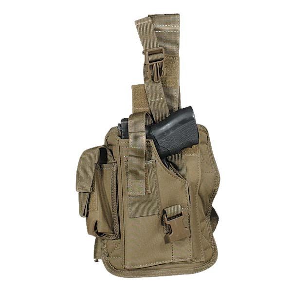 Voodoo Tactical Tactical Drop Leg Holster Universal Left Hand Coyote - Voodoo Tactical