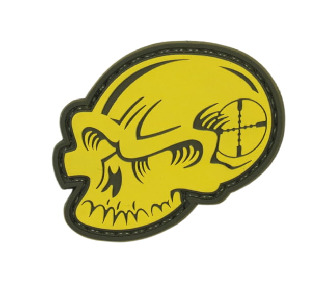 Voodoo Tactical Yellow Skull Rubber Patch 1.5inx2in - Voodoo Tactical
