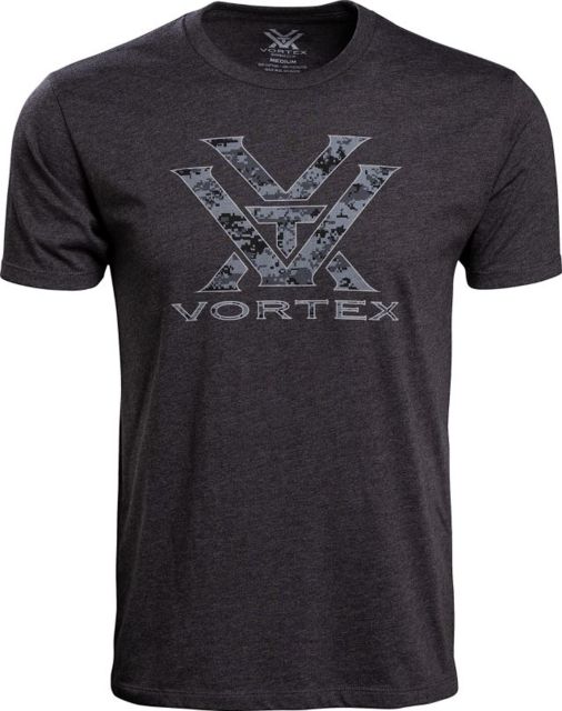 Vortex Camo Logo Short Sleeve T-Shirts - Men's Charcoal Heather 4X