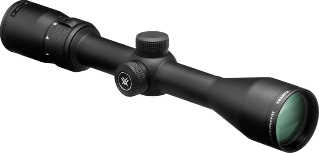 Vortex Diamondback 3-9x40mm Rifle Scope, 1 in Tube, Second Focal Plane, Black, Hard Anodized, Non-Illuminated V-Plex Reticle, MOA Adjustment, DBK-M-01P