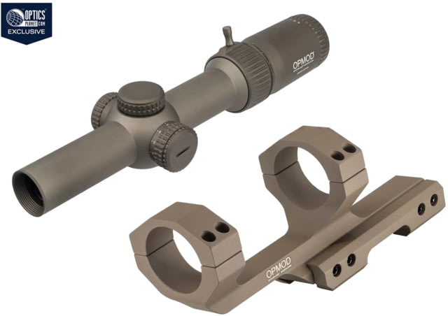 Vortex OPMOD Strike Eagle Rifle Scope  FDE & Vortex OPMOD Sport Cantilever 30mm Mount FDE - Opmod