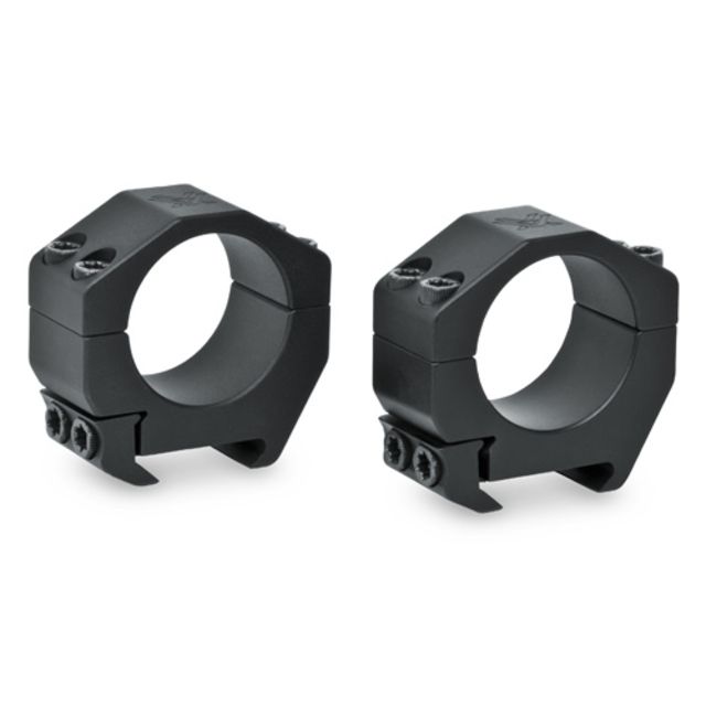 Vortex Precision Matched Rifle Scope Rings, 1 in Tube, Low - 0.76 in, Black, PMR-01-76-W