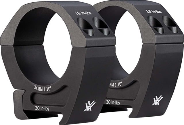 Vortex Pro 34mm Rifle Scope Rings, High, Black, PR34-H