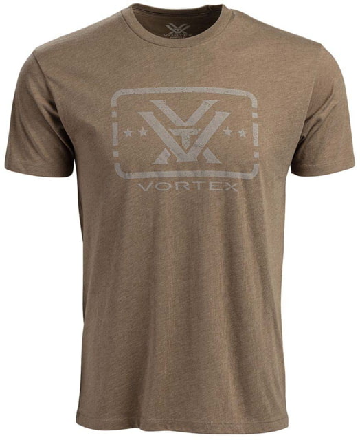 Vortex Trigger Press SS T-Shirt - Men's Small Coyote Heather