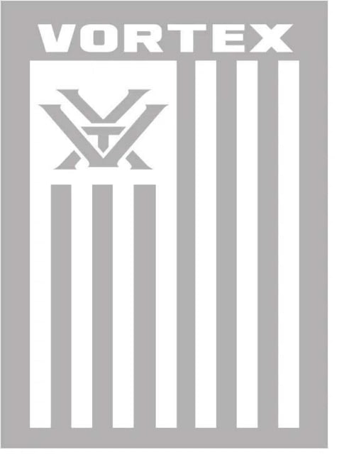 Vortex Vertical Flag Vinyl Decal, White, DECAL-FLAG