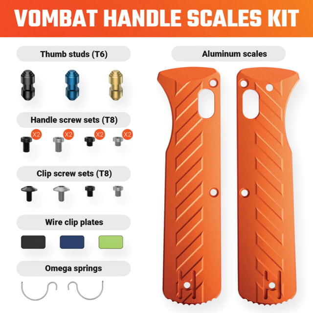 Vosteed Vombat Handle Scale Kit Org VOS - Vosteed