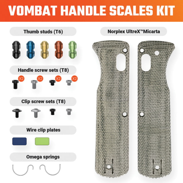 Vosteed Vombat Handle Scales Micarta VOS - Vosteed