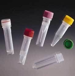 VWR Screw-Cap Microcentrifuge Tubes Screw Cap Tubes With Purple Standard Caps And Assorted Color-Coded Inserts Case of 10