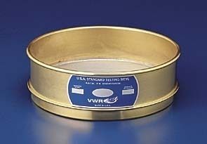 VWR Testing Sieves 12 Brass Frame Stainless Steel Wire Cloth Intermediate Height