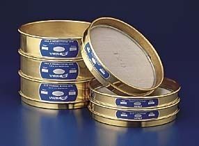 VWR Testing Sieves 8 Brass Frame Stainless Steel Wire Cloth Full Height
