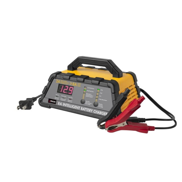 Wagan Tech 8A Intelligent Battery Charger Yellow One Size - Wagan Tech