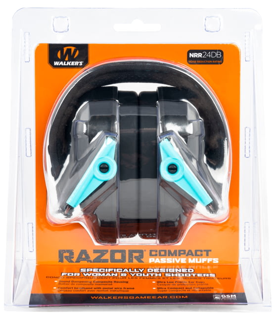 Walkers Razor Compact Passive 25dB Muff Teal