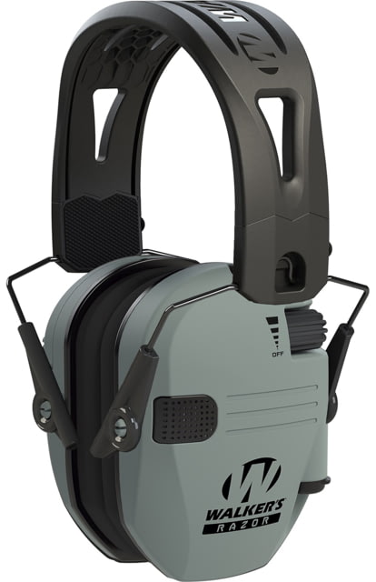Walkers Razor Tacti-Grip Series Electronic Ear Muffs 23 dB NRR Battleship Grey