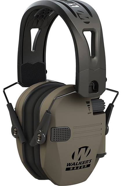 Walkers Razor Tacti-Grip Series Electronic Ear Muffs 23 dB NRR FDE/Black