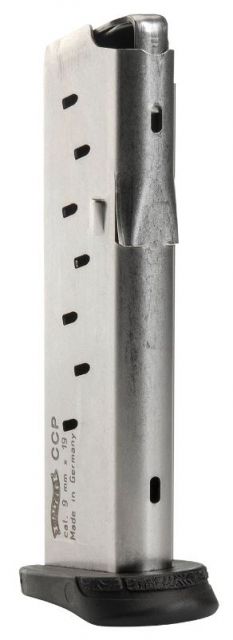 ther CCP 9mm 8 Round Pistol Magazine Silver 1 Pack Steel 8RD Ammo