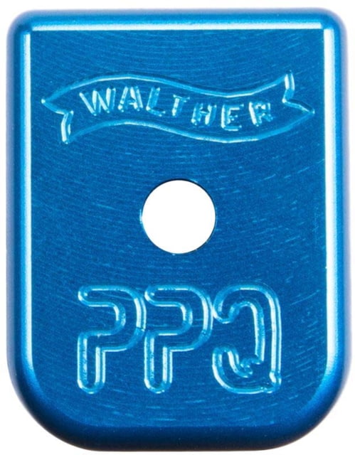 Walther Arms PPQ +0 Competition M1 M2 Magazine Extension Base Pad Blue - Walther Arms