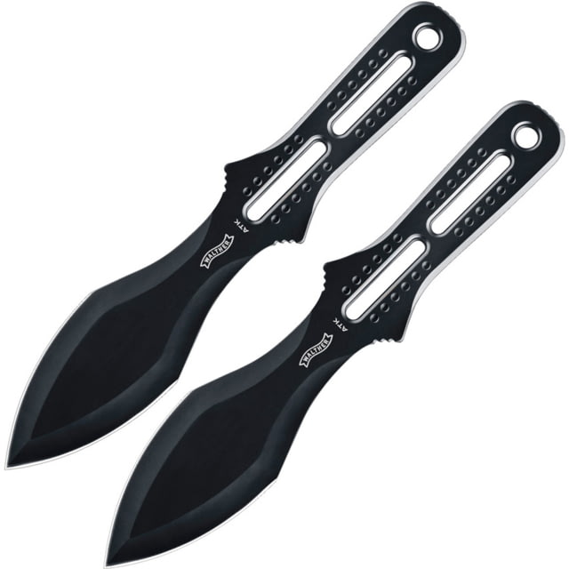 Walther ATK Advanced Throwing Knife 5.5" black coated 420 stainless blade Black steel handle - Walther