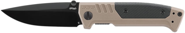 Walther PDP Linerlock Spearpoint Folding Knife 3.6in D2 G10 Handle Black - Walther