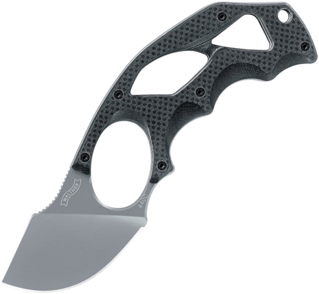 Walther Tactical Skinner Knife 2.5" 440C stainless blade Black G10 handle - Walther