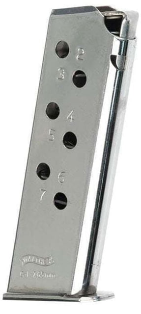 ther Walther PPK .32 ACP 7 Round Flush Fit Pistol Magazine Nickel 7 Ammo