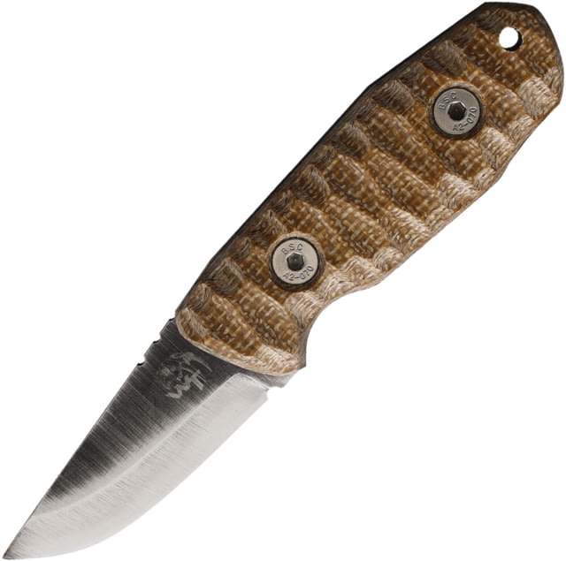 Wander Tactical Menoceras Small Fixed Blade Knife 6.5in Overall 2.5in Satin Blade Natural Sculpted Micarta Handle Kydex Sheath MENOCERAS SMALL - Wander Tactical