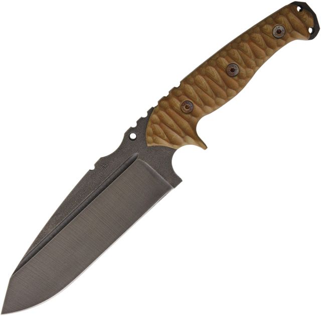 Wander Tactical Smilodon The Oath Fixed Blade Knife 7in D2 Tool Steel Standard Edge Drop Point Brown Micarta Handle SMILOBRGC - Wander Tactical