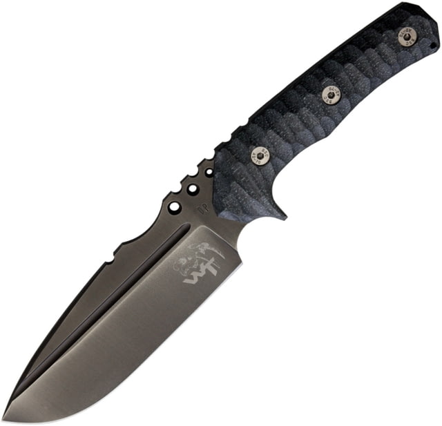 Wander Tactical Uro Tac Knife 11.75in Overall 6in D2 Tool Steel Blade Black Sculpted Micarta Handle Iron Washed Finish Black Kydex Sheath - Wander Tactical