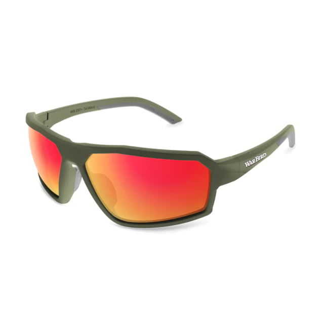 WarBird Sleeper Cell Glasses Green Frames/Brown Lens/Red Shield