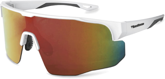 WarBird Deep State Glasses White Frames /Smoke Lens/Black Red Shield - Warbird