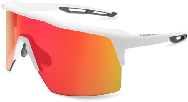WarBird Ghost Wolf Glasses White Frames/Rose Red Shield - Warbird
