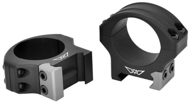 USED Warne Hyperlite Rings Matte Black 34 mm Low - Warne Scope Mounts