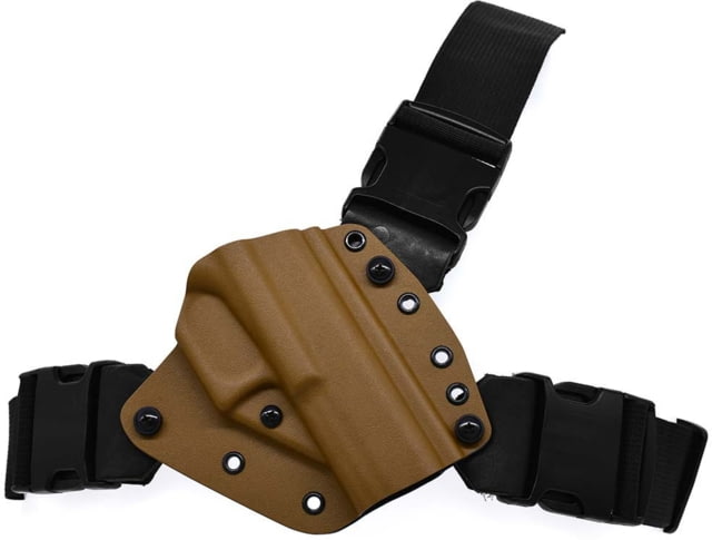 Warne Chest Rig Holster Coyote Right Hand S&W Shield 380EZ - Warne