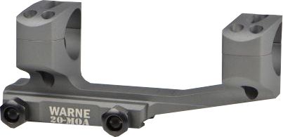 Warne 20 MOA Extended Skeletonized MSR Mount 1in Tactical Gray - Warne