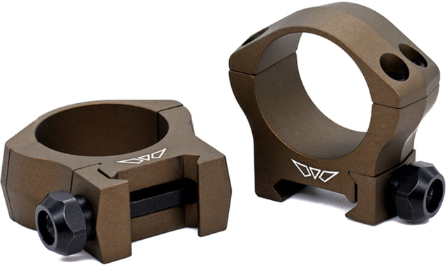 DEMO Warne Mountain Tech Scope Mount Rings 30mm Low Burnt Bronze - Warne