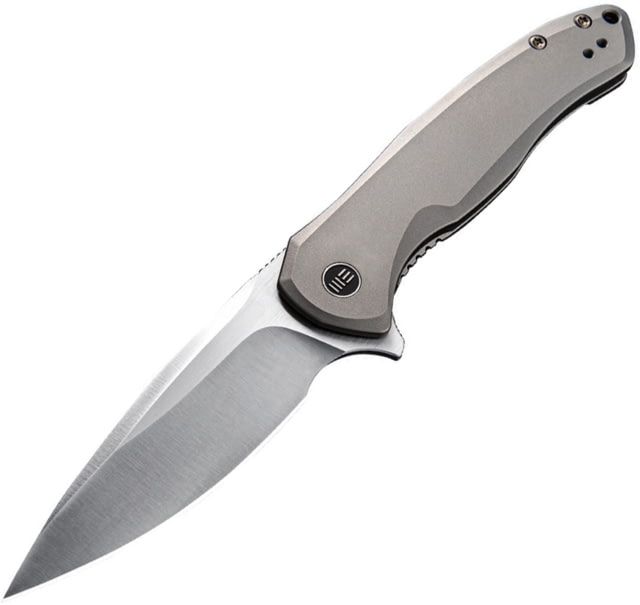 We Knife Co Ltd Kitefin Framelock Gray Folding Knife 3.25" satin finish CPM S35VN stainless blade Gray titanium handle - We Knife Co Ltd