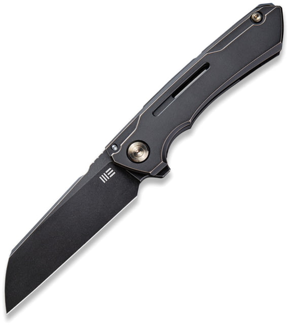 We Knife Co Ltd Mini Buster Framelock Black Folding Knife 3.5" black stonewash finish CPM-20CV stainless bla Black stonewash finish titanium handle - We Knife Co Ltd