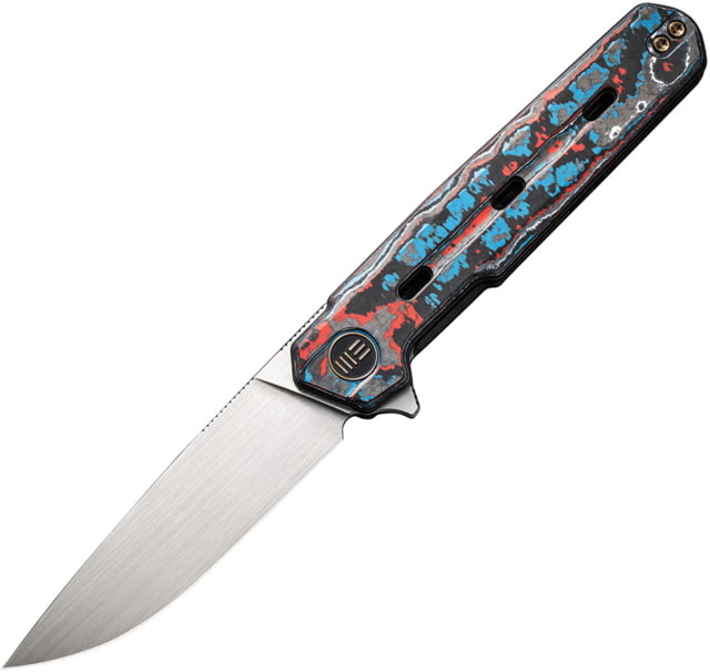 We Knife Co Ltd Navo Nebula CF Folding Knife 4.5in Closed 3.25in Satin CPM-20CV Stainless Steel Blade Nebula Fat Carbon Fiber Handle Nylon Case - We Knife Co Ltd
