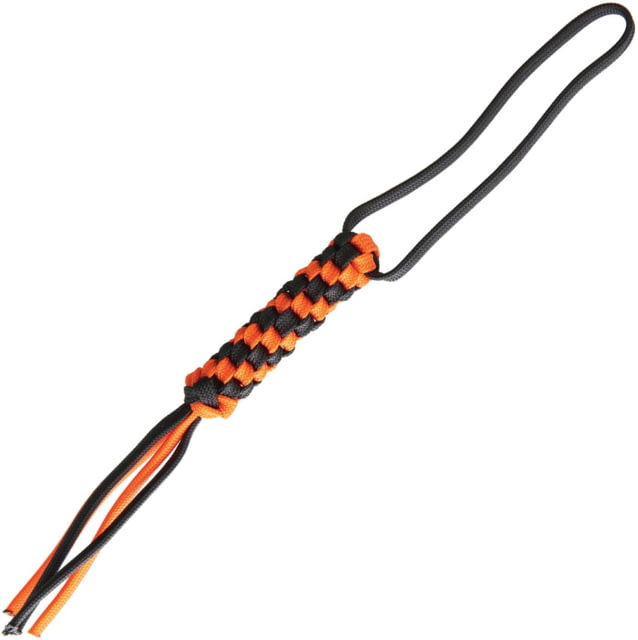 We Knife Co Ltd Paracord Lanyard 8.25in Overall Orange And Black Braided Paracord Construction